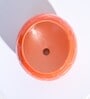 Orange Ceramic Football Shape Desk Pot Desk Pot