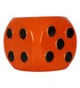 Orange Ceramic Ludo Dana Shape Big Desk Pot