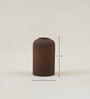 Brown Ceramic Ribbed Vase (1 Pc)