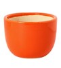 Orange Ceramic Small V Cup Shape Flower Pot