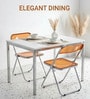 Orange Colour  Acrylic Finish Folding Ether Chair