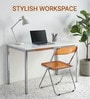 Orange Colour  Acrylic Finish Folding Ether Chair