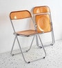Orange Colour  Acrylic Finish Folding Ether Chair