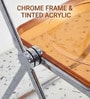 Orange Colour  Acrylic Finish Folding Ether Chair