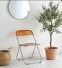 Orange Colour  Acrylic Finish Folding Ether Chair