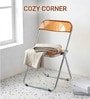 Orange Colour  Acrylic Finish Folding Ether Chair
