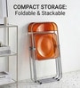 Orange Colour  Acrylic Finish Folding Ether Chair