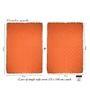 Orange Cotton Geometric 56X50 Inch Tufted Throw