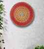 Orange Colour Engineered Wood 15 Inch Wall Art With 3D Design  & Tree