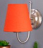 Orange Jute Fabric Wall Mounted Uplight Sconce (Orange)
