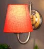 Orange Jute Fabric Wall Mounted Uplight Sconce (Orange)