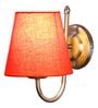 Orange Jute Fabric Wall Mounted Uplight Sconce (Orange)