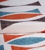 Orange Cotton Geometrical 20x20 Inches 1 Seater Sofa Chair Covers (Pack of 10)
