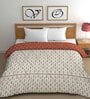 Orange Cotton Abstract 500 GSM Double Bed Comforter