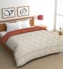 Orange Cotton Abstract 500 GSM Double Bed Comforter