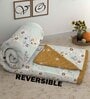 Orange Cotton Floral 500 GSM Double Bed Comforter