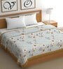 Orange Cotton Floral 500 GSM Double Bed Comforter