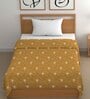 Orange Cotton Floral 500 GSM Single Bed Comforter