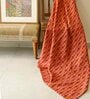 Orange Cotton Abstract 60X50 Inches Throw