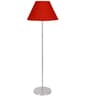 Orange Cotton Conical Shade Steel Floor Lamp Steel Base