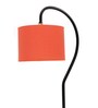 Orange Cotton Curvy Table Lamp with Iron Base