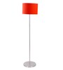 Orange Cotton Drum Shade Steel Floor Lamp Steel Base