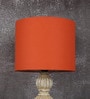 Rocky Orange Cotton Fabric Solid Lampshade