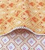Orange Cotton Geometrical 144 TC Single Bed Dohar