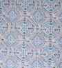 Orange Cotton Polyester Floral Print 110 GSM Double Bed Quilt