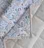 Orange Cotton Polyester Floral Print 110 GSM Single Bed Quilt