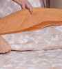 Orange Cotton Polyester Geometric Print 121 GSM Double Bed Quilt