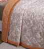 Orange Cotton Polyester Geometric Print 121 GSM Single Bed Quilt
