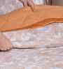Orange Cotton Polyester Geometric Print 121 GSM Single Bed Quilt