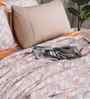 Orange Cotton Polyester Geometric Print 121 GSM Single Bed Quilt
