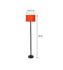 Cherosi Orange Cotton Shade Club Floor Lamp With MDF Base