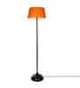 Orange Cotton Shade Floor Lamp With Metal Base