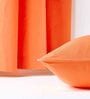 Orange Cotton Solid 24x24 Inches Cushion Cover