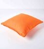 Orange Cotton Solid 24x24 Inches Cushion Cover