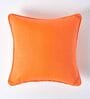 Orange Cotton Solid 24x24 Inches Cushion Cover