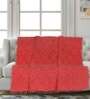 Orange Cotton Geometric 56X50 Inch Tufted Throw