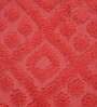Orange Cotton Geometric 56X50 Inch Tufted Throw