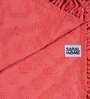 Orange Cotton Geometric 56X50 Inch Tufted Throw