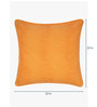 Solid Pattern Cotton Orange Cushion Cover 20 x 20 inches