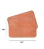 Orange Solid Cotton 24x16 Inches AntiSkid Bath Mat (Set of 2)