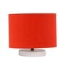 Orange Cotton table lamp with White wood base3