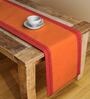 Solid Color Orange Cotton 45x13 Inches Table Runner