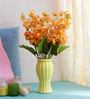 Orange Fabric Blossom Artificial Flowers