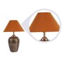 Gabrielle Orange Fabric Shade Night Lamp With Teracotta Base