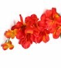 Orange Fabric Orchid Artificial Flower Pack of 5