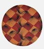 Orange Fabric Seating Stool in Multi Colour Orange Fabric Seating Stool in Multi Colour